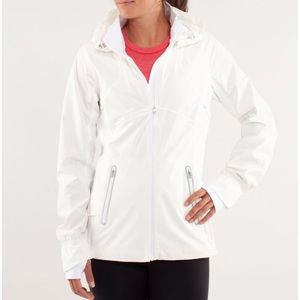White Lululemon puddle jumper jacket size 12